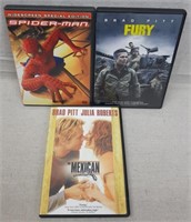 C12) 3 DVDs Movies Action Fury The Mexican