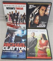 C12) 4 DVDs Movies George Clooney Oceans Twelve