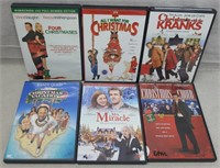 C12) 6 DVDs Movies Christmas Family Holiday Comedy