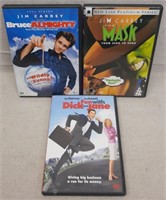 C12) 3 DVDs Movies Jim Carrey The Mask