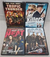 C12) 4 DVDs Movies Comedy Wild Hogs Tropic Thunder