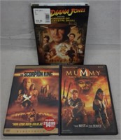 C12) 3 DVDs Movies Adventure Indiana Jones