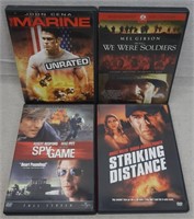 C12) 4 DVDs Movies Action The Marine Spy Game