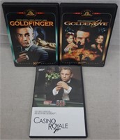 C12) 3 DVDs Movies 007 James Bond Goldeneye