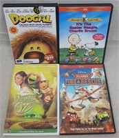 C12) 4 DVDs Movies Kids Muppets Wizard Of Oz