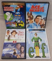 C12) 4 DVDs Movies Kids Family Elf Ace Of Hearts