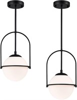 NEW $186 Black Pendant Light Fixtures Cream White