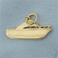 Yacht Power Speed Boat Pendant or Charm in 14k Yel