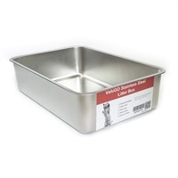 Extra Large Metal Cat Litter Box, Stainless Steel