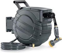 NEW $130 Retractable Garden Hose Reel 1/2 in x