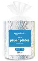 Amazon Basics Ultra Paper Plates, 8.62 Inch,