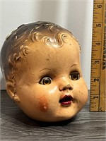 Vintage Creepy Doll Head Ideal Composite