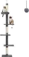 $140 PETEPELA Cat Tree 5-Tier Floor to Ceiling