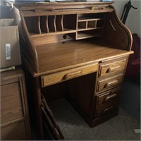 Roll Top Oak Desk