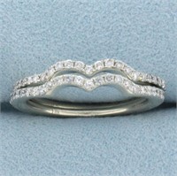 Two Diamond Stacking Rings in 14k White Gold