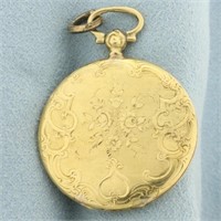Antique Victorian Remembrance Locket with Hair Art