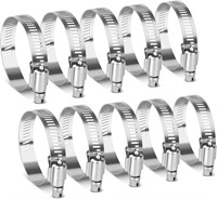 $9  Stainless Steel Hose Clamp 1-1/4~2-1/4  10PCS