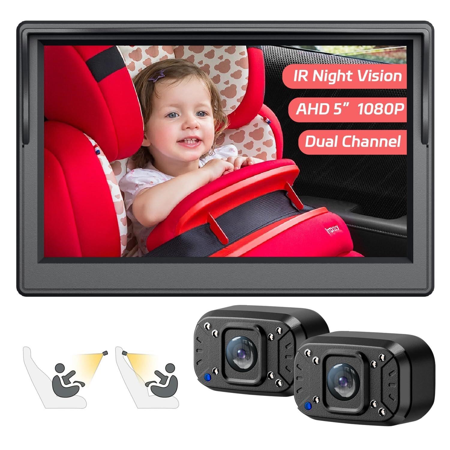 $60  Itomoro Baby Car Cam  5 Dual Display  2 IR