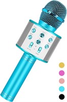 Karaoke Bluetooth Mic for Kids & Adults  Blue