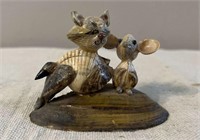 Hand Made Cat and Mouse with Shells