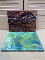 Acrylic and Resin Paintings