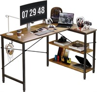 $60  47 L Shaped Desk  Rustic Brown ZER-004-01Br