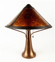 Mica Craftsman Style Trumpet Table Lamp