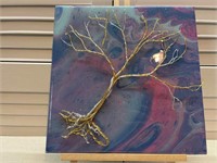 Tree 3D Wire Acrylic and Resin Painting