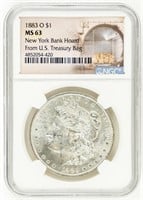 Coin 1883-O Morgan Silver Dollar-NGC-MS63