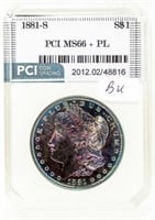 Coin 1881-S Morgan Silver Dollar-PCI-MS66+