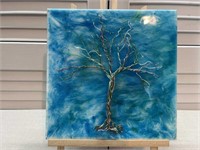 3D Tree Acrylic and Resin Painting