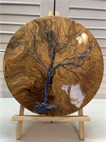 3D Wire Tree Acrylic and Resin Painting