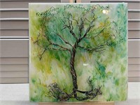3D Tree Wire Acrylic and Resin Painting
