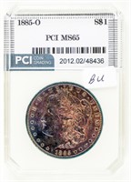 Coin 1885-O Morgan Silver Dollar PCI-MS65