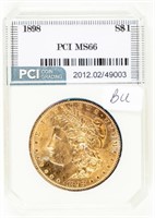 Coin 1898-P Morgan Silver Dollar-PCI-MS66