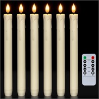 $17  6 Pcs Homemory Candles  Ivory  9.6 Inches