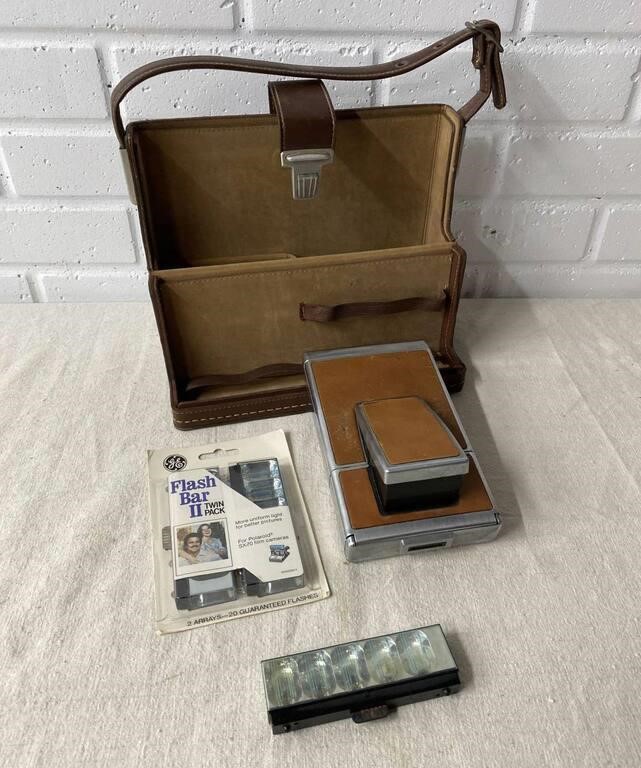 Polaroid SX-70 Camera With Leather Case