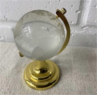 Tiny Vintage Crystal Nautical World Globe