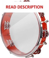 $24  Red Tambourine Hand Drum  Double Row