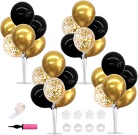 $25  TONIFUL Black Gold Balloon Centerpieces Kit