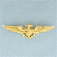 US Marine Corp or Naval Aviator Wings Pin in 10k Y