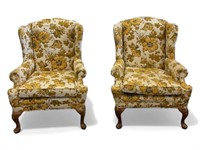 Vintage Mayos Home Furnishing Wingback Chairs
