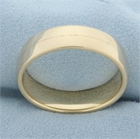Mens 6mm Wedding Band Ring in 14k Yellow Gold
