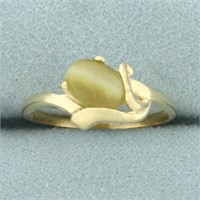 Cat's Eye Ring in 10k Yellow Gold