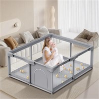 $50  Baby Playpen  Safety Indoor/Outdoor  Grey