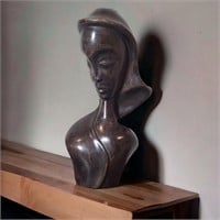 Mid Century Haitian Sculpture Woman’s Head