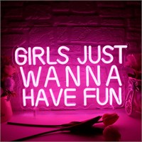 $40  Neon Sign 'Girls Just Wanna...'  Pink  LED