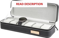 $21  Homeater 6-Slot Travel Watch Box  Jewelry Cas