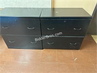 2x 2 DRAWER BLACK FILING CABINET Front Lobby