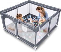 $40  Baby Playpen  Fence with Mesh  Grey